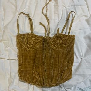 mustard yellow corset